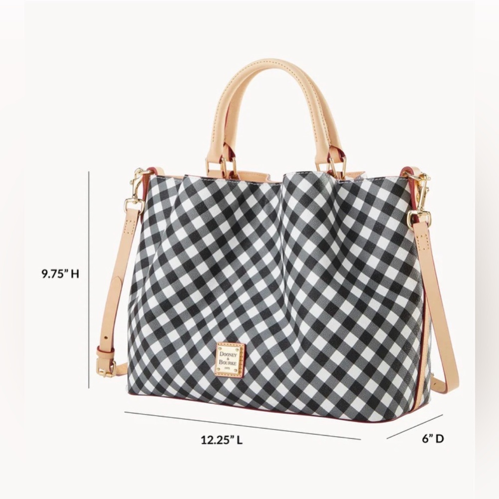 Dooney & Bourke Black and White Gingham II Brenna Checkered bag - Picture 13 of 13